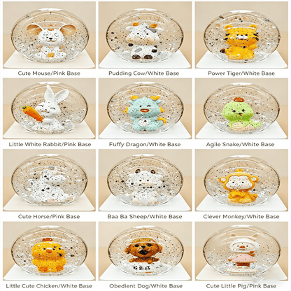 Celestial Serenade™ 12 Zodiac Cartoon Snow Globe Music Box Rat Music Box | Celestial Serenade | Gift & Desk Decor