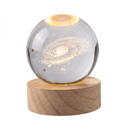 Celestial Serenade™ 3D Engraved Crystal Ball Night Light Warm Light Modes Crystal ball | Celestial Serenade | Gift & Desk Decor