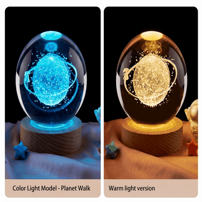 Celestial Serenade™ 3D Engraved Crystal Ball Night Light Warm Light Modes Crystal ball | Celestial Serenade | Gift & Desk Decor