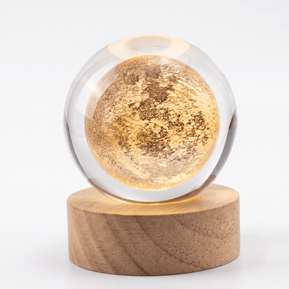 Celestial Serenade™ 3D Engraved Crystal Ball Night Light Warm Light Modes Crystal ball | Celestial Serenade | Gift & Desk Decor
