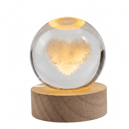 Celestial Serenade™ 3D Engraved Crystal Ball Night Light Warm Light Modes Crystal ball | Celestial Serenade | Gift & Desk Decor