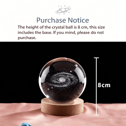 Celestial Serenade™ 3D Engraved Crystal Ball Night Light Warm Light Modes Crystal ball | Celestial Serenade | Gift & Desk Decor