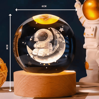 Celestial Serenade™ 3D Engraved Crystal Ball Night Light Warm Light Modes Crystal ball | Celestial Serenade | Gift & Desk Decor