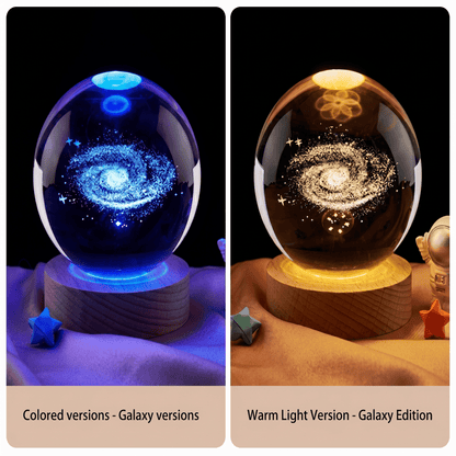 Celestial Serenade™ 3D Engraved Crystal Ball Night Light Warm Light Modes Crystal ball | Celestial Serenade | Gift & Desk Decor