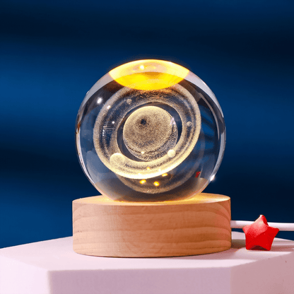 Celestial Serenade™ 3D Engraved Crystal Ball Night Light Warm Light Modes Crystal ball | Celestial Serenade | Gift & Desk Decor