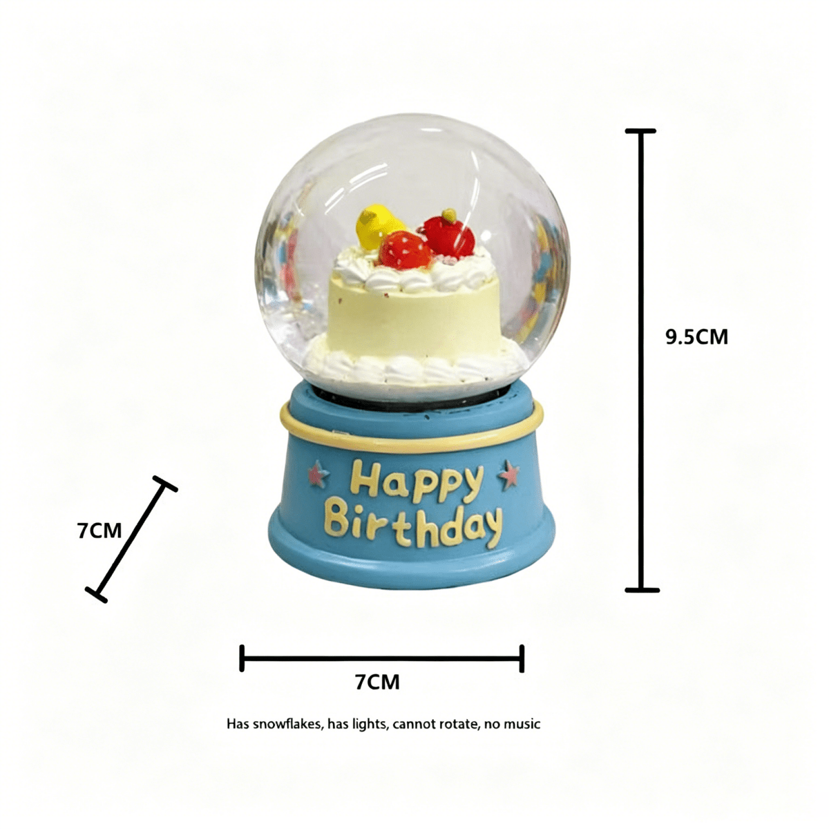 Celestial Serenade™ Birthday Cake &Bear Snow Globe with LED Light Birthday Cake Crystal ball | Celestial Serenade | Gift & Desk Decor