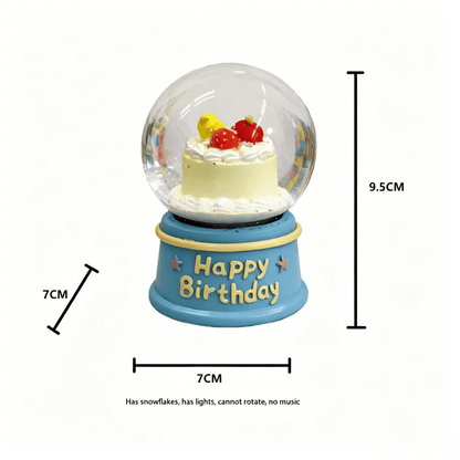 Celestial Serenade™ Birthday Cake &Bear Snow Globe with LED Light Birthday Cake Crystal ball | Celestial Serenade | Gift & Desk Decor