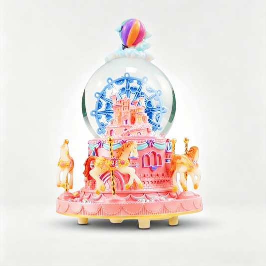 Celestial Serenade™ Bluetooth Castle Snow Globe Rotating Ferris Wheel Music Box Bluetooth Music Boxes | Celestial Serenade | Gift & Desk Decor