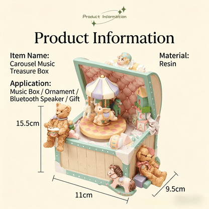 Celestial Serenade™ Carousel Clown Treasure Box Bluetooth Music Box Music Box | Celestial Serenade | Gift & Desk Decor