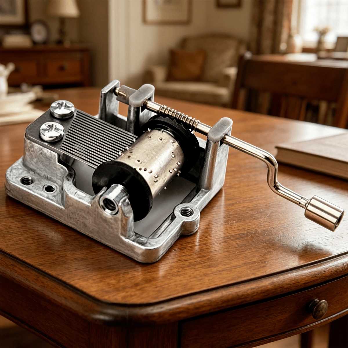 Celestial Serenade™ Hand Crank Music Box &Movement Standalone Hand Crank Movement Music Box | Celestial Serenade | Gift & Desk Decor