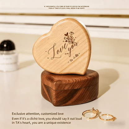 Celestial Serenade™ Heart - Shaped Wooden Music Box Walnut Wood Music Box | Celestial Serenade | Gift & Desk Decor