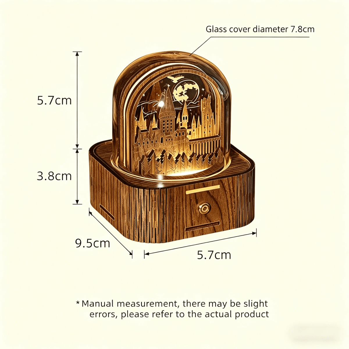 Celestial Serenade | Hogwarts Castle 3D Wooden Music Box with LED Night Light Music Box | Celestial Serenade | Gift & Desk Decor