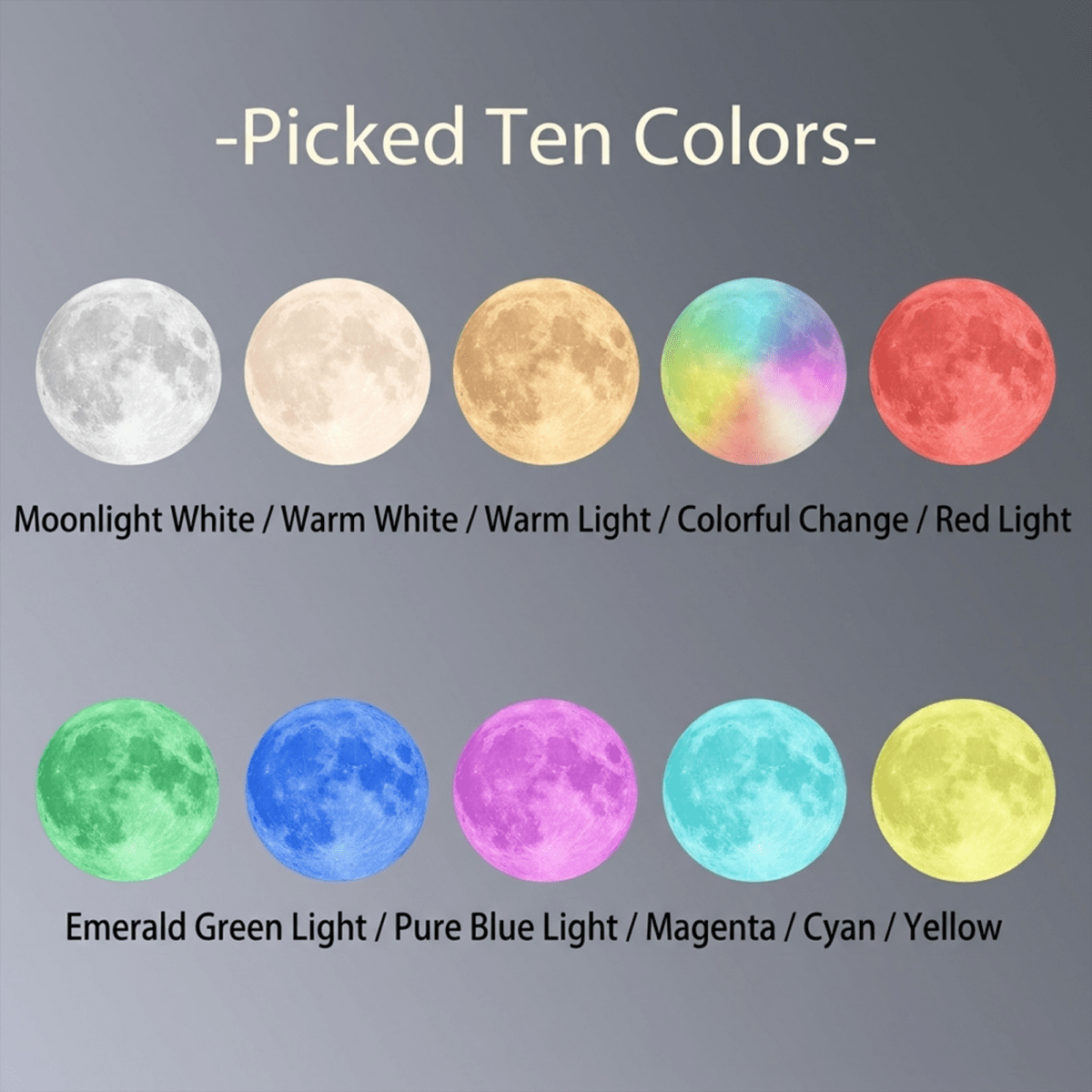 Celestial Serenade Levitating Moon Lamp | Next - Gen Touch Control &amp; Full - Color Ambient Light Minimalist Dual Colors + Bluetooth Speaker + Type - C Levitating | Celestial Serenade | Gift & Desk Decor