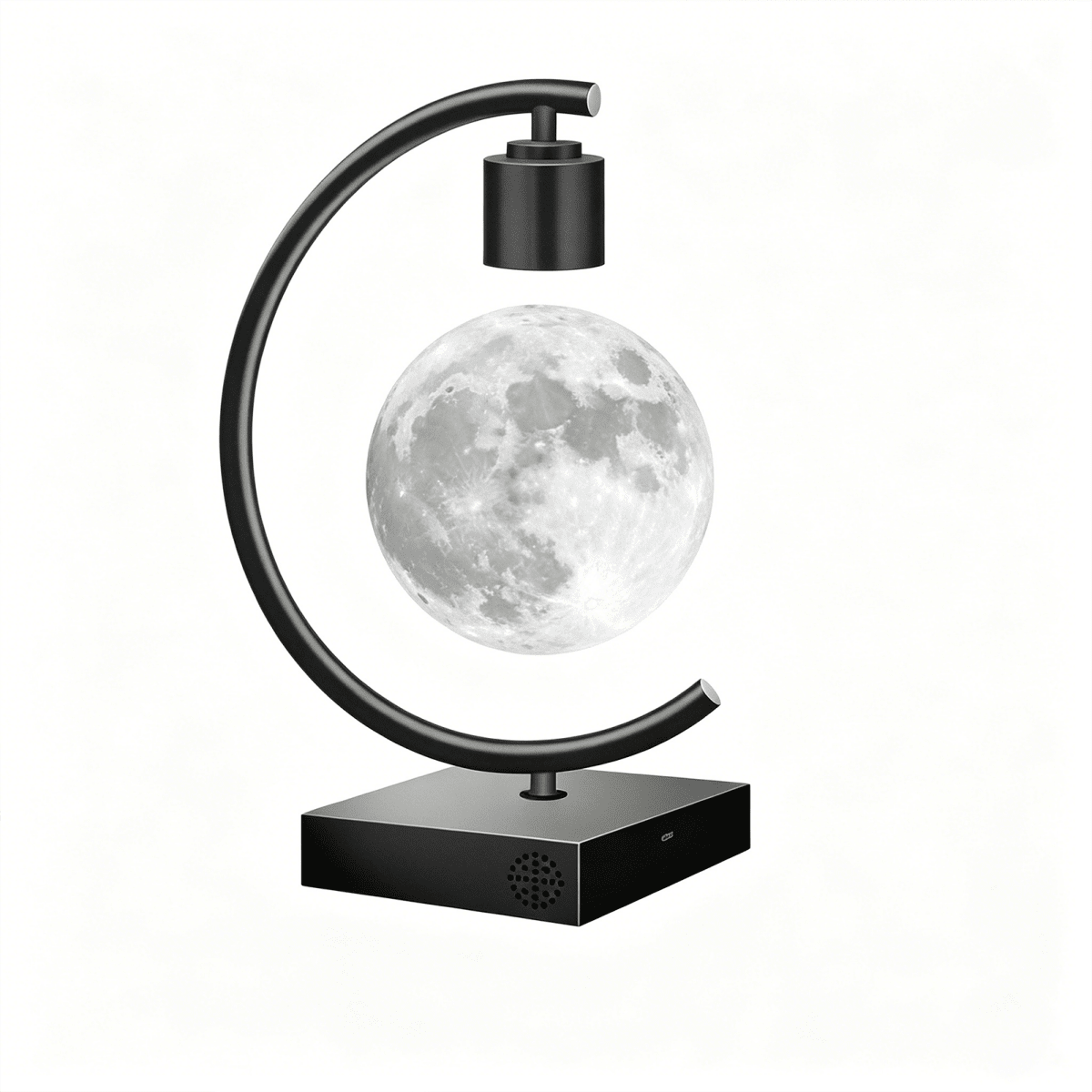 Celestial Serenade Levitating Moon Lamp | Next - Gen Touch Control &amp; Full - Color Ambient Light Moonlight White Single Color + Bluetooth Speaker + Type - C Levitating | Celestial Serenade | Gift & Desk Decor