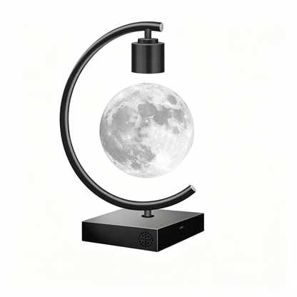 Celestial Serenade Levitating Moon Lamp | Next - Gen Touch Control &amp; Full - Color Ambient Light Moonlight White Single Color + Bluetooth Speaker + Type - C Levitating | Celestial Serenade | Gift & Desk Decor