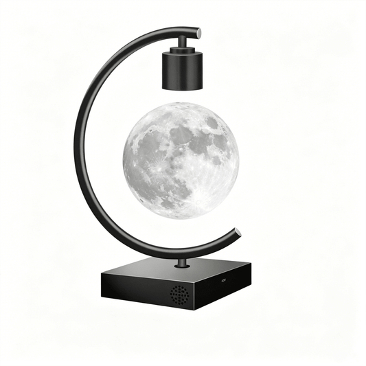 Celestial Serenade Levitating Moon Lamp | Next - Gen Touch Control &amp; Full - Color Ambient Light Moonlight White Single Color + Bluetooth Speaker + Type - C Levitating | Celestial Serenade | Gift & Desk Decor
