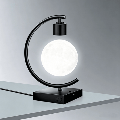 Celestial Serenade Levitating Moon Lamp | Next - Gen Touch Control &amp; Full - Color Ambient Light single white light with wireless charging Levitating | Celestial Serenade | Gift & Desk Decor