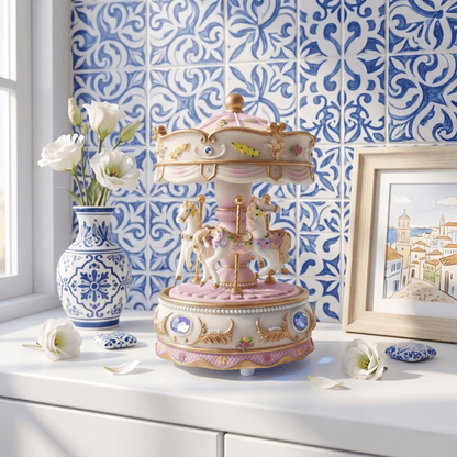 Celestial Serenade™ Pastel Carousel Music Box Charming Purple Music Box | Celestial Serenade | Gift & Desk Decor