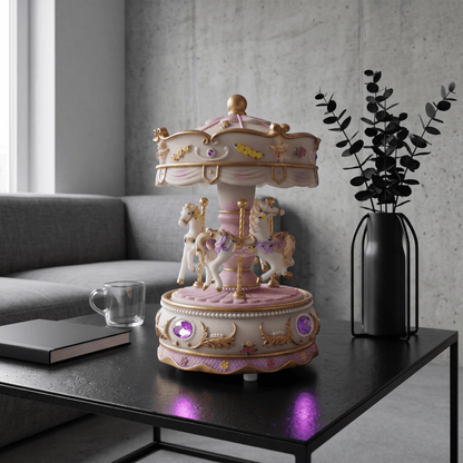 Celestial Serenade™ Pastel Carousel Music Box Charming Purple Music Box | Celestial Serenade | Gift & Desk Decor