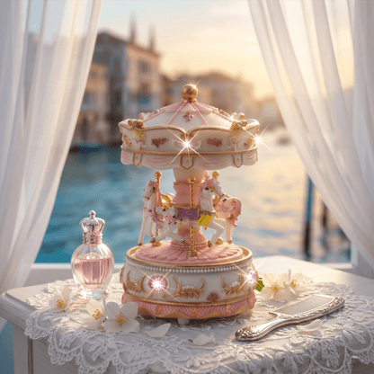 Celestial Serenade™ Pastel Carousel Music Box Charming Purple Music Box | Celestial Serenade | Gift & Desk Decor