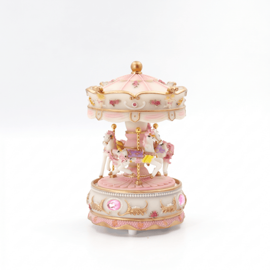 Celestial Serenade™ Pastel Carousel Music Box Sweet Pink Music Box | Celestial Serenade | Gift & Desk Decor