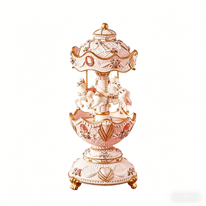 Celestial Serenade™ Pink Vintage Carousel Music Box Music Box | Celestial Serenade | Gift & Desk Decor