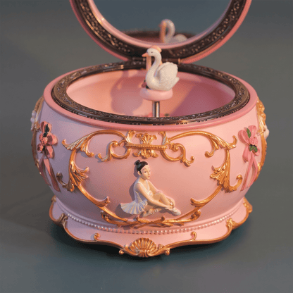 Celestial Serenade™ Rococo Carousel & Ballerina Music Box with LED Lights Castle in the Sky Music Box | Celestial Serenade | Gift & Desk Decor