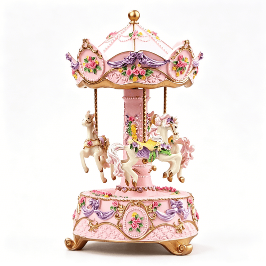 Celestial Serenade™ Rotating Carousel Music Box with LED Lights Castle in the Sky Music Box | Celestial Serenade | Gift & Desk Decor