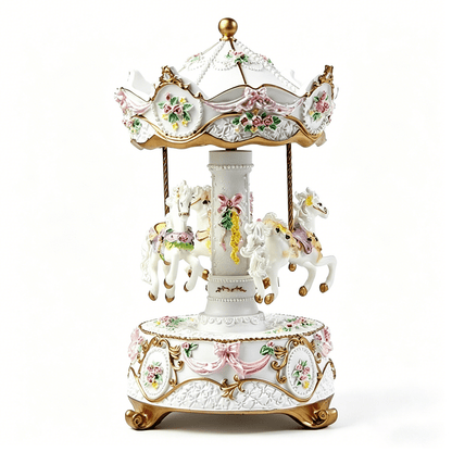 Celestial Serenade™ Rotating Carousel Music Box with LED Lights Castle in the Sky Music Box | Celestial Serenade | Gift & Desk Decor