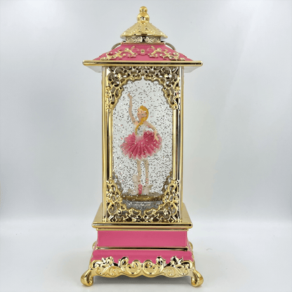 Celestial Serenade™ Rotating Snow Globe Lantern Music Box 【Gilded Carved Pattern】Lantern Ballerina Music Box | Celestial Serenade | Gift & Desk Decor