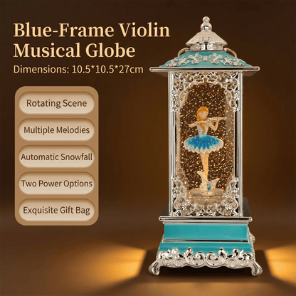 Celestial Serenade™ Rotating Snow Globe Lantern Music Box 【Gilded Carved Pattern】Lantern Couple Edition Music Box | Celestial Serenade | Gift & Desk Decor