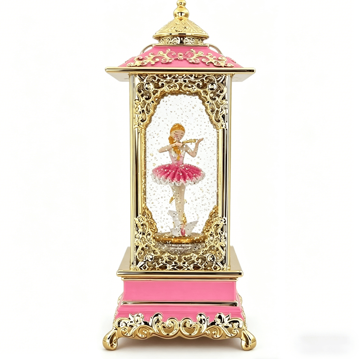 Celestial Serenade™ Rotating Snow Globe Lantern Music Box 【Gilded Carved Pattern】Lantern Violin Music Box | Celestial Serenade | Gift & Desk Decor