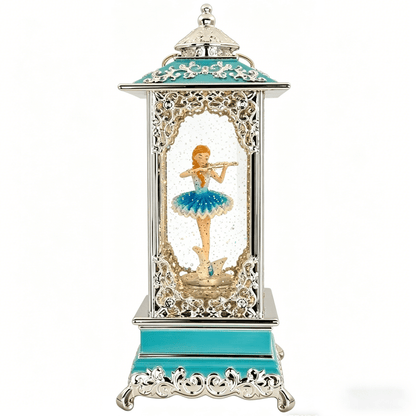 Celestial Serenade™ Rotating Snow Globe Lantern Music Box 【Silver Glow Carved Pattern】Lantern Violin Music Box | Celestial Serenade | Gift & Desk Decor