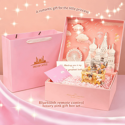 Celestial Serenade™ Sewing Machine Animal Music Box Premium Castle - Themed Gift Box Bluetooth Music Boxes | Celestial Serenade | Gift & Desk Decor