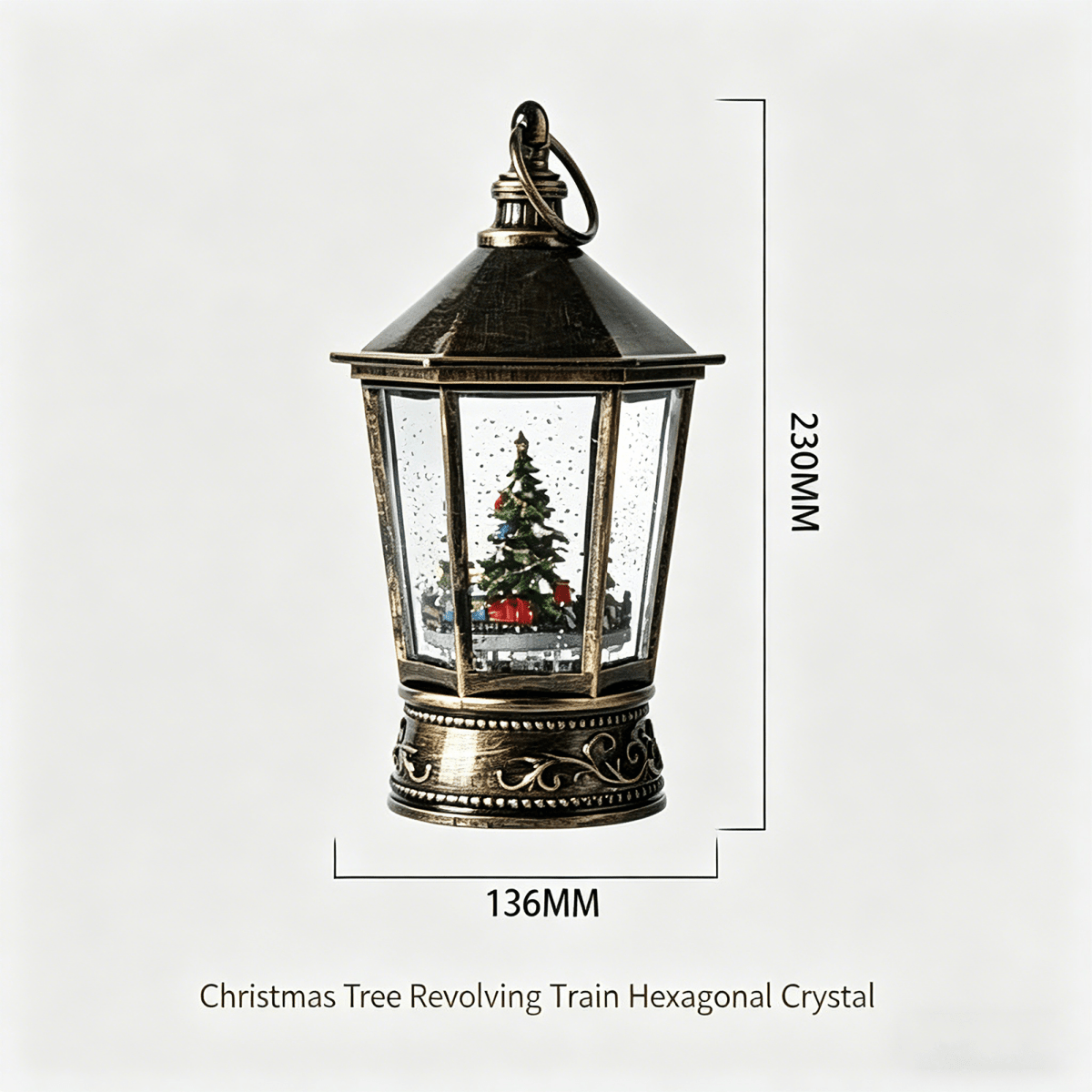 Celestial Serenade™ Vintage Christmas Musical Snow Globe Lantern Christmas Train Music Box | Celestial Serenade | Gift & Desk Decor