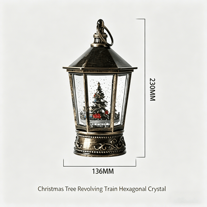 Celestial Serenade™ Vintage Christmas Musical Snow Globe Lantern Christmas Train Music Box | Celestial Serenade | Gift & Desk Decor