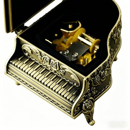 Celestial Serenade™ | Vintage Miniature Grand Piano Music Box Music Box | Celestial Serenade | Gift & Desk Decor