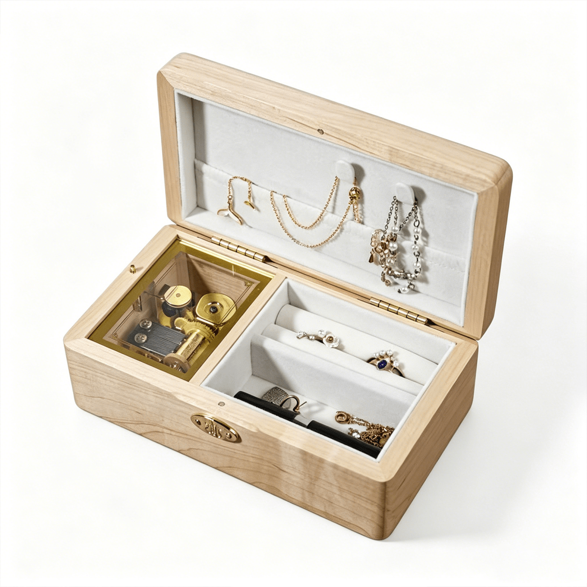 Celestial Serenade™ Wooden Jewelry Music Box Maple Wood Music Box | Celestial Serenade | Gift & Desk Decor