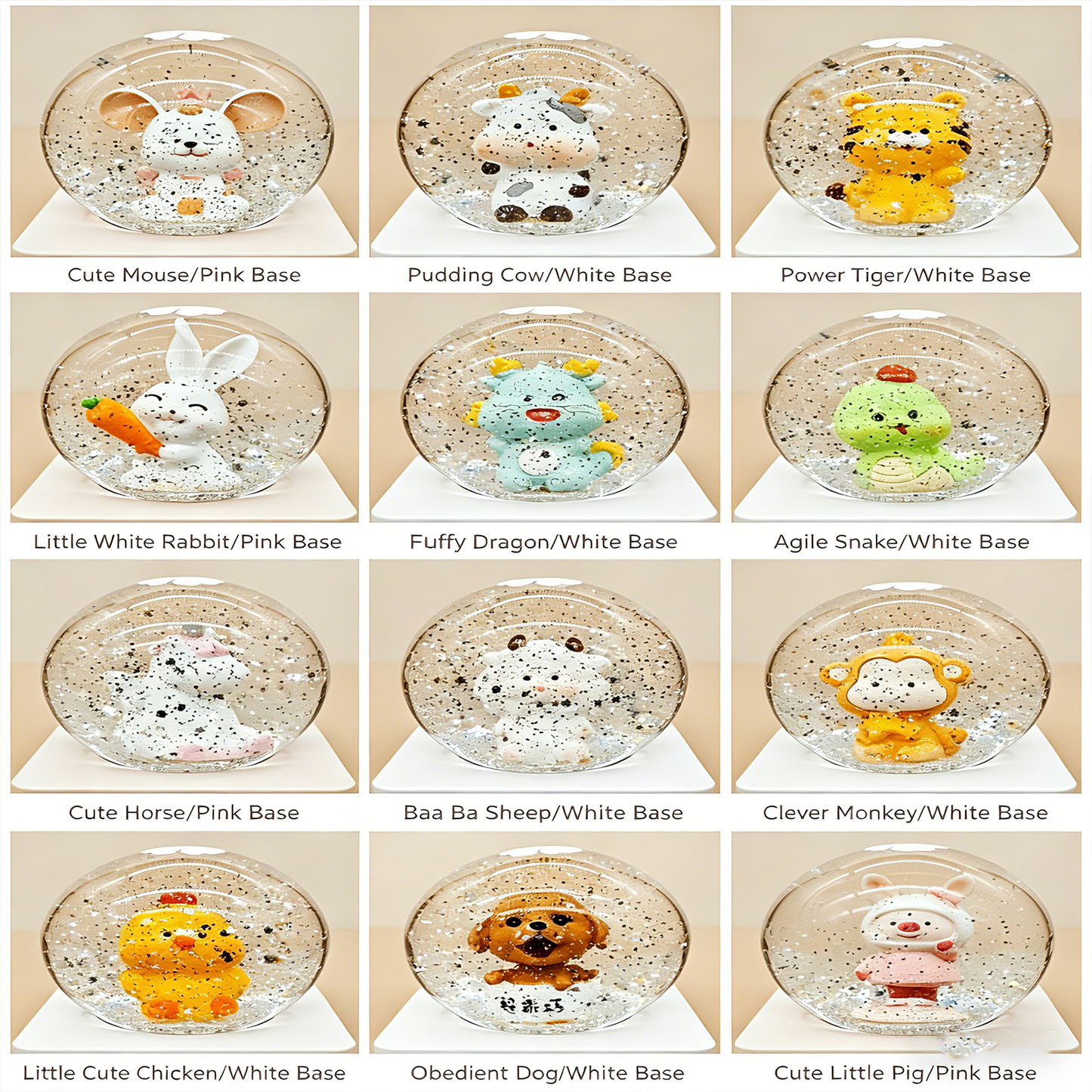 Celestial Serenade™ 12 Zodiac Cartoon Snow Globe Music Box