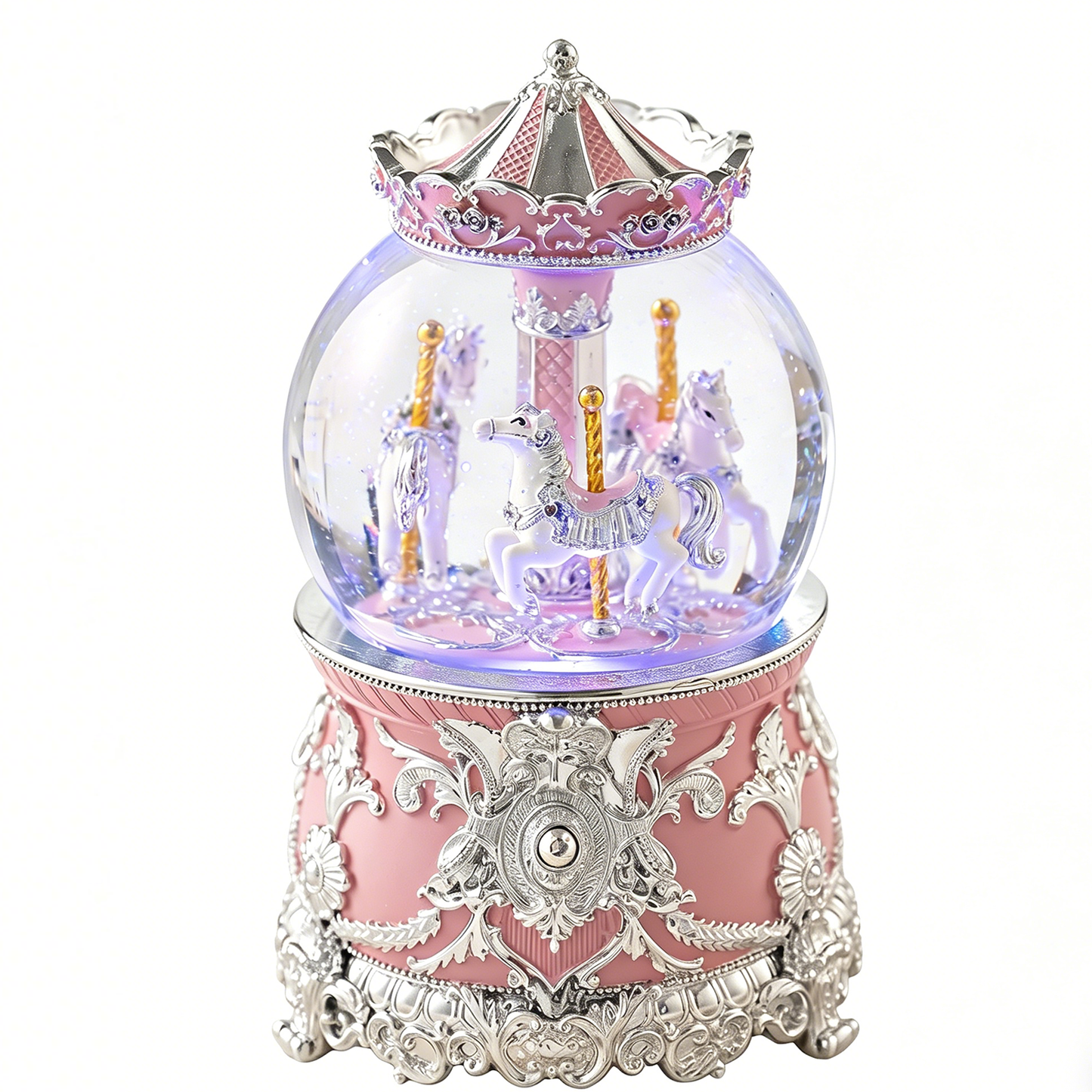 Celestial Serenade™ Bluetooth Carousel Snow Globe Music Box