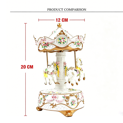 Celestial Serenade™ Rotating Carousel Music Box with LED Lights