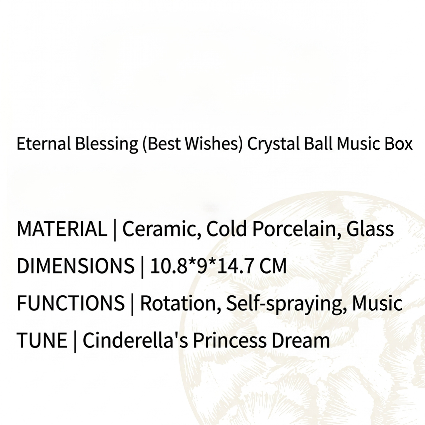 Celestial Serenade™ | Pink Rose Bouquet Snow Globe Music Box